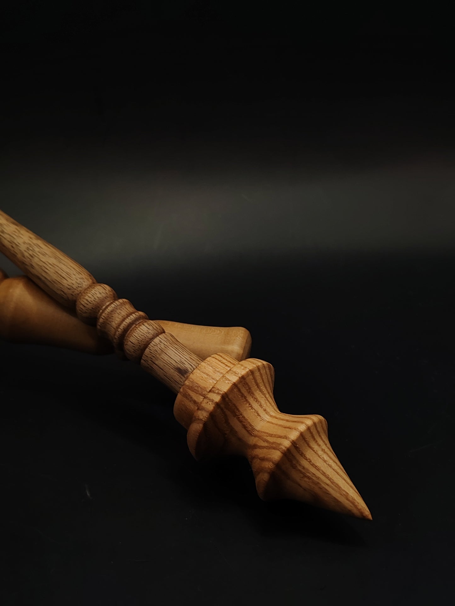 Support Spindle 25g 0.88oz 26cm 10.24in Walnut Shaft Caucasian Chestnut Whorl Walnut Pear Bowl