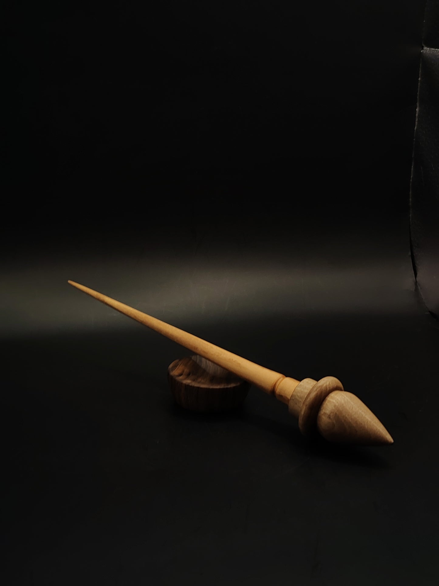 Support Spindle Set 21g 0.74oz 25cm 9.84in Chestnut Shaft Grey Walnut Whorl Walnut Bowl