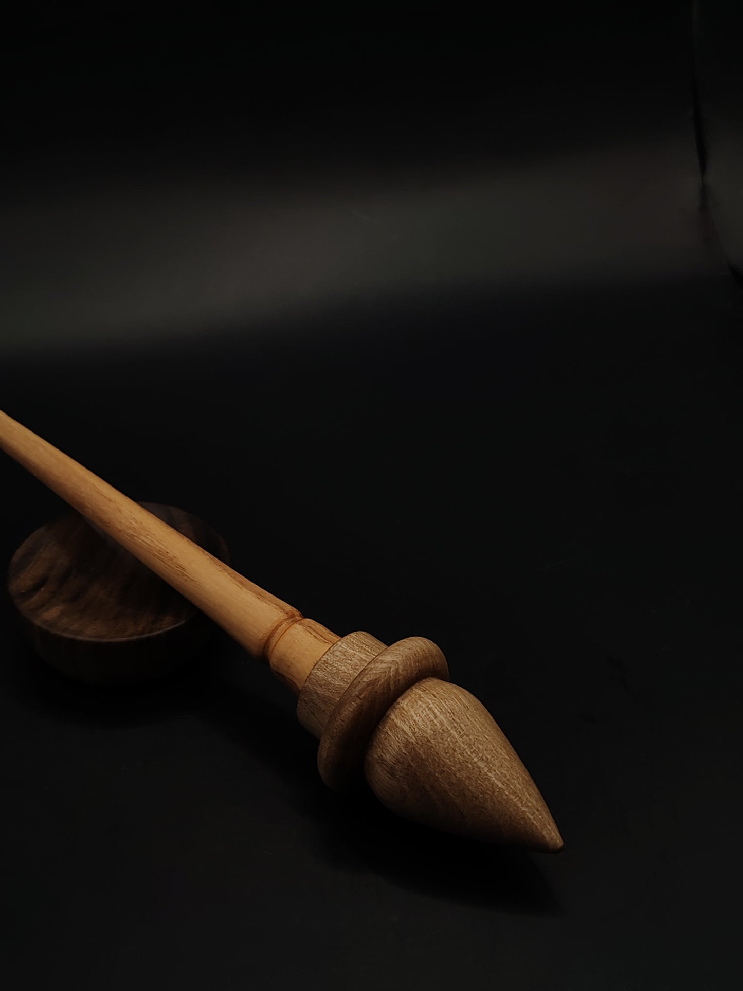 Support Spindle Set 21g 0.74oz 25cm 9.84in Chestnut Shaft Grey Walnut Whorl Walnut Bowl