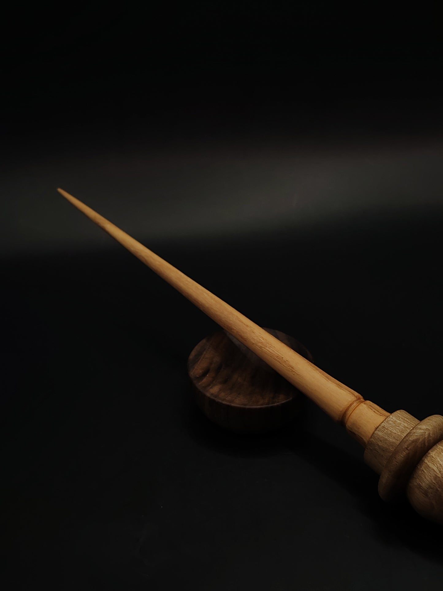 Support Spindle Set 21g 0.74oz 25cm 9.84in Chestnut Shaft Grey Walnut Whorl Walnut Bowl