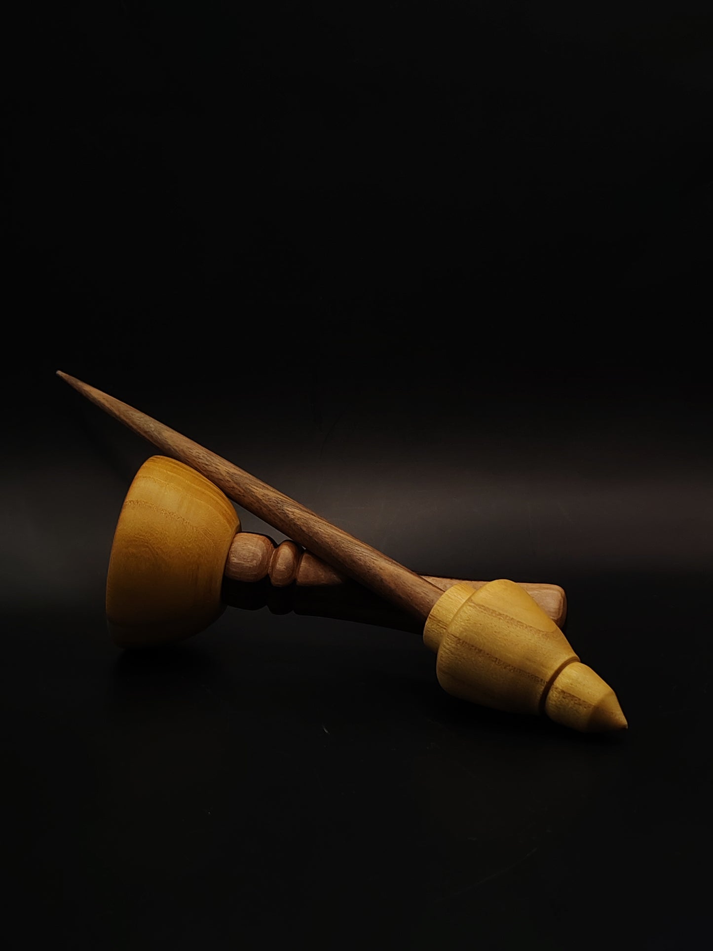 Support Spindle Set 33g 1.16oz 25cm 9.84in Walnut Shaft Mulberry Whorl Walnut Mulberry Bowl