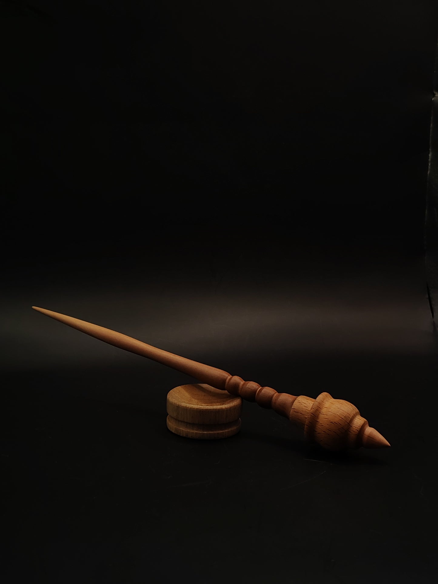 Support Spindle Set 17g 0.60oz 25cm 9.84in Plum Shaft Beech Whorl Acacia Bowl