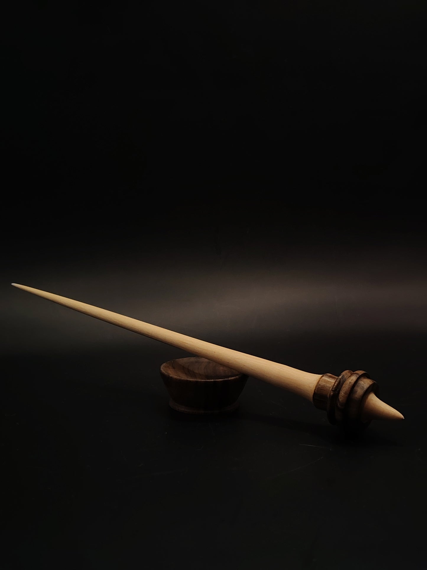 Support Spindle Set 13g 0.46oz 25cm 9.84in Apple Shaft Walnut Whorl Walnut Bowl