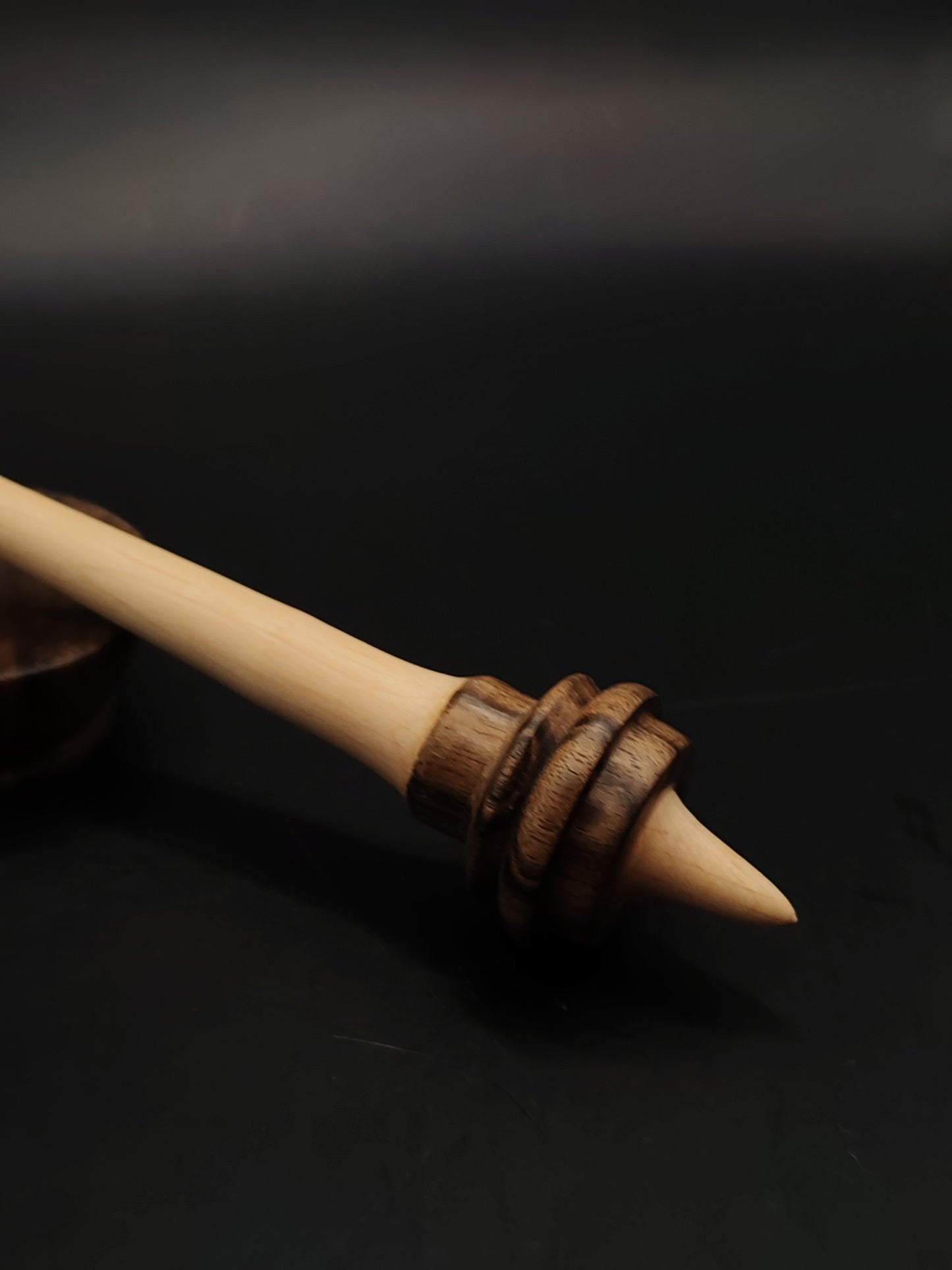 Support Spindle Set 13g 0.46oz 25cm 9.84in Apple Shaft Walnut Whorl Walnut Bowl