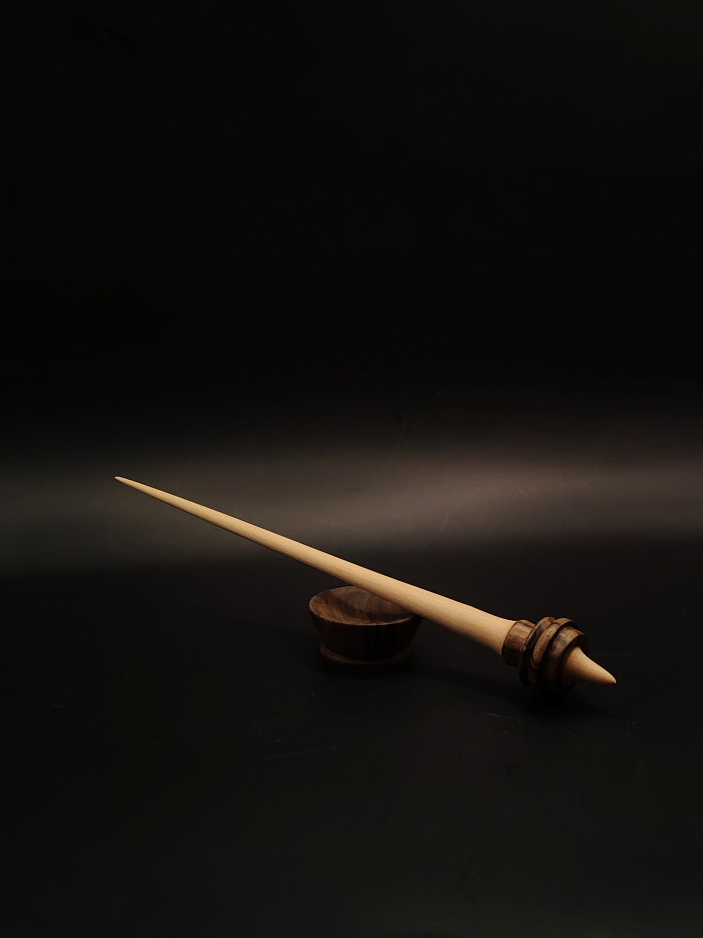 Support Spindle Set 13g 0.46oz 25cm 9.84in Apple Shaft Walnut Whorl Walnut Bowl