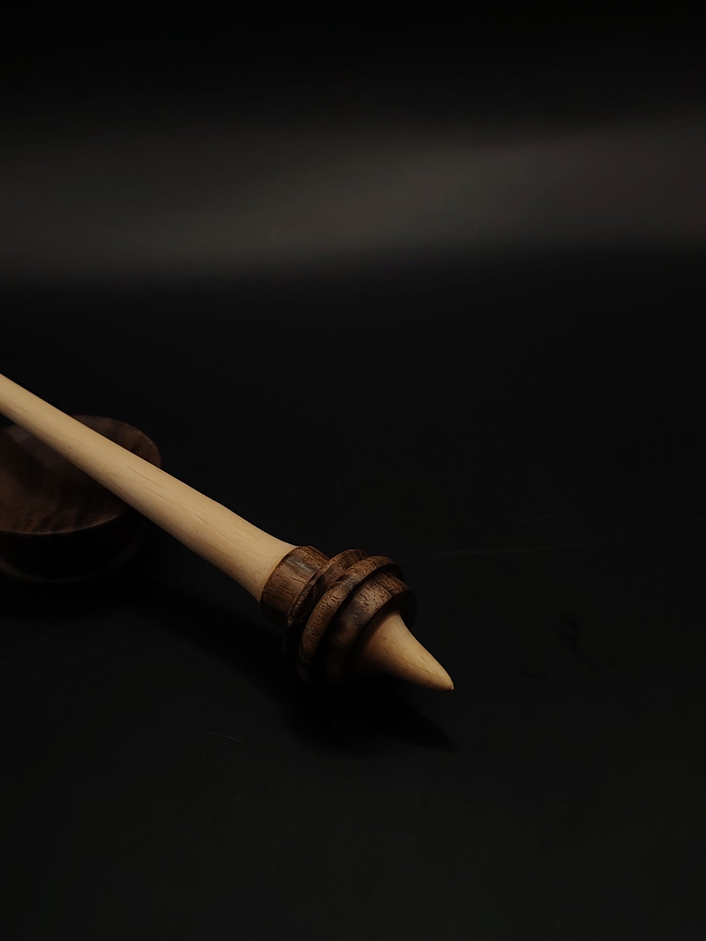 Support Spindle Set 13g 0.46oz 25cm 9.84in Apple Shaft Walnut Whorl Walnut Bowl