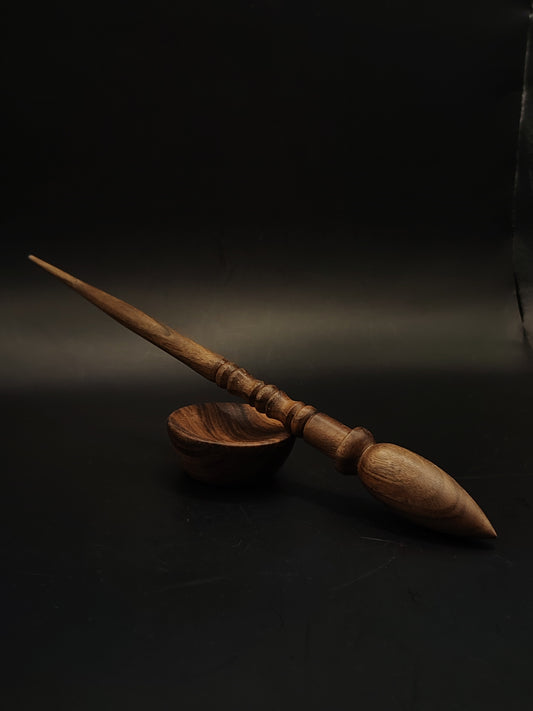 Support Spindle Set 21g 0.74oz 26.5cm 10.43in Walnut Wood Walnut Bowl