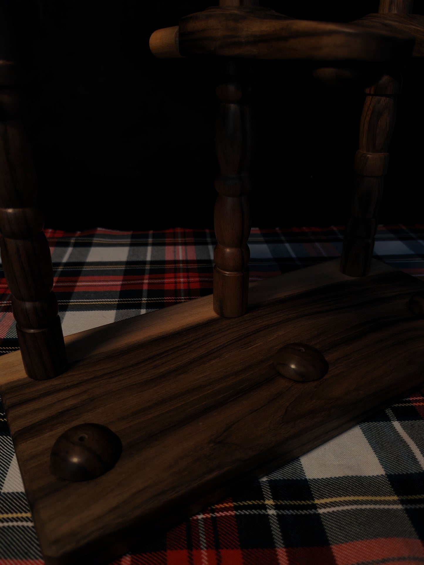 Lazy Anna Support Spindle Plying Station Grey Dark Walnut 32cm 12.60in