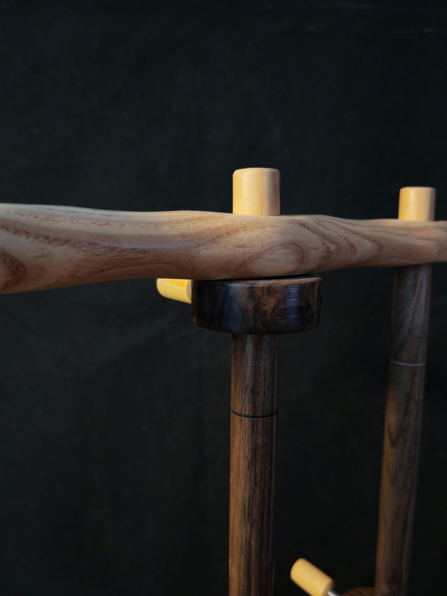 Lazy Anna Lazy Kate 3 Spindle Plying Tool Walnut Chestnut 32cm 12.60in