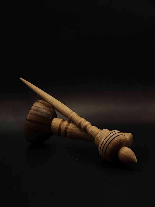 Support Spindle Set 27g 0.95oz 25cm 9.84in Grey Walnut Walnut Bowl
