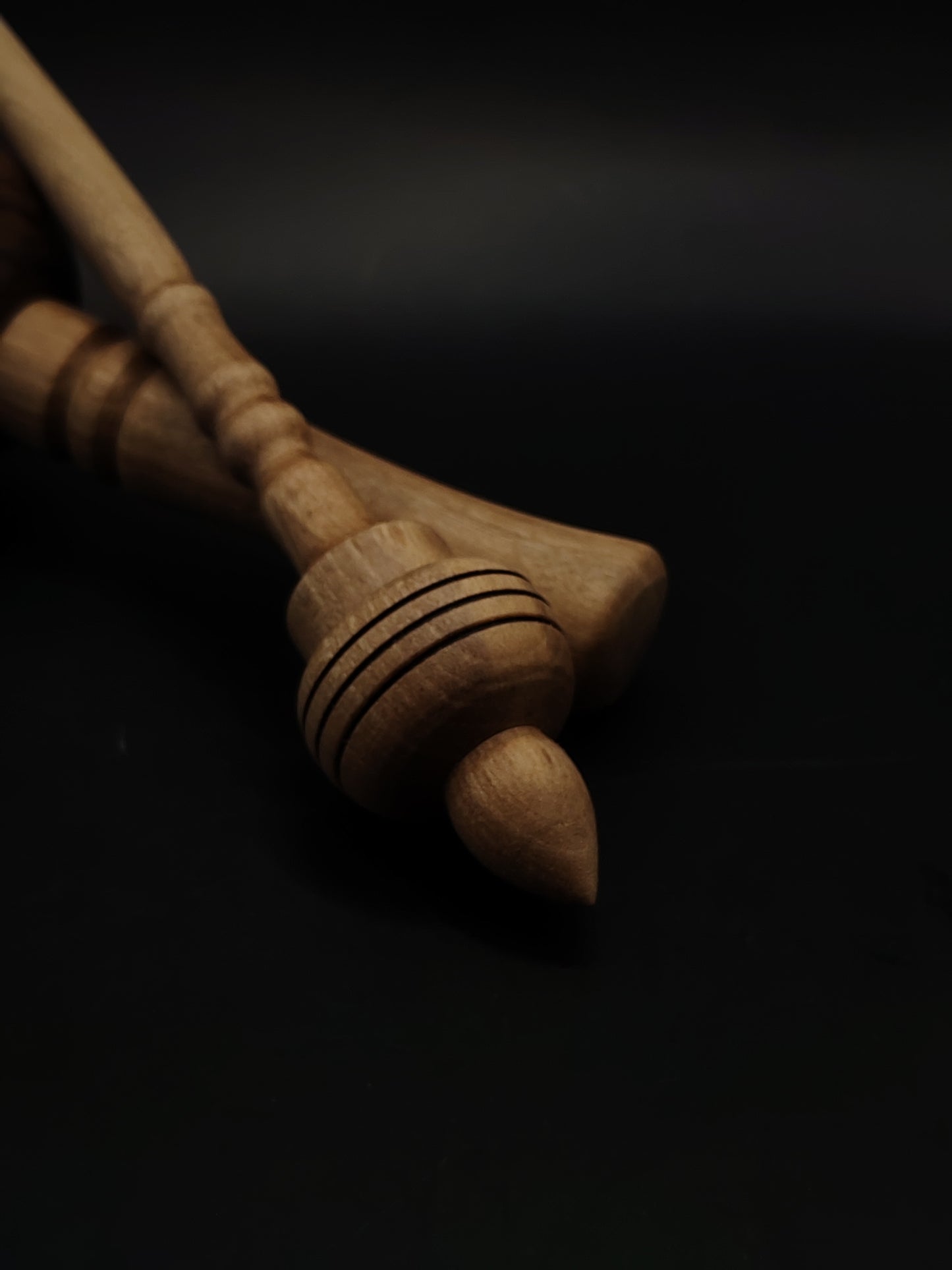 Support Spindle Set 27g 0.95oz 25cm 9.84in Grey Walnut Walnut Bowl