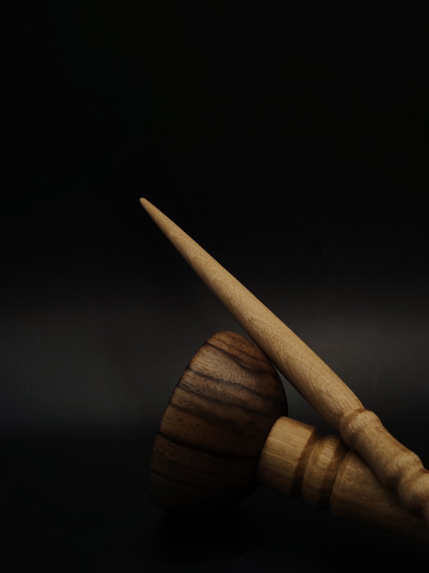 Support Spindle Set 27g 0.95oz 25cm 9.84in Grey Walnut Walnut Bowl