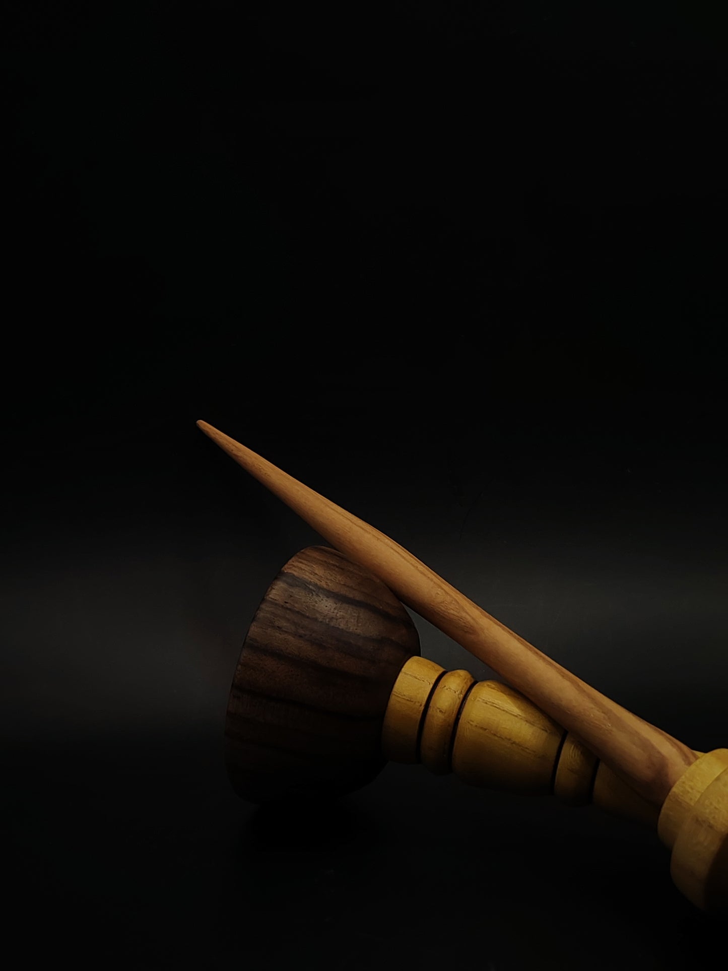 Support Spindle Set 33g 1.16oz 25cm 9.84in Chestnut Shaft Mulberry Whorl Walnut Mulberry Bowl