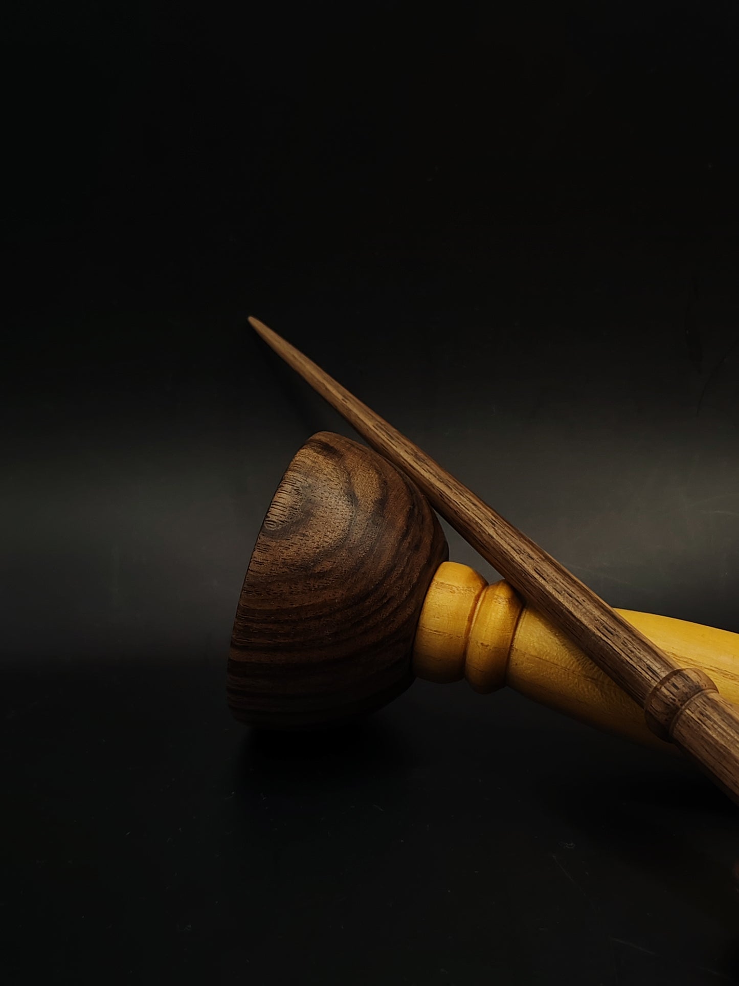 Walnut Support Spindle Set with Lap Bowl | Kravelli