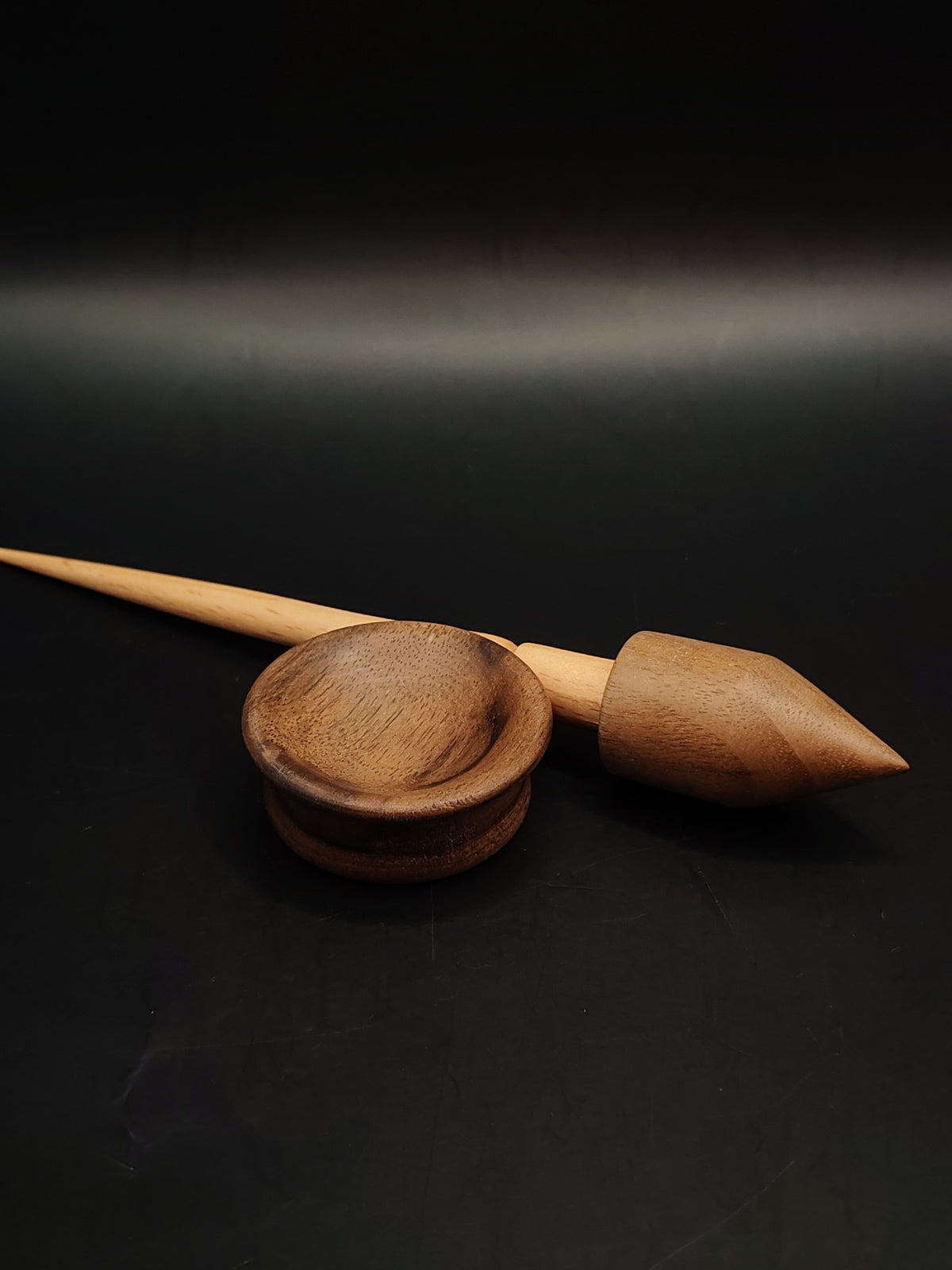 Mini Beech Support Spindle with Walnut Whorl, 11g