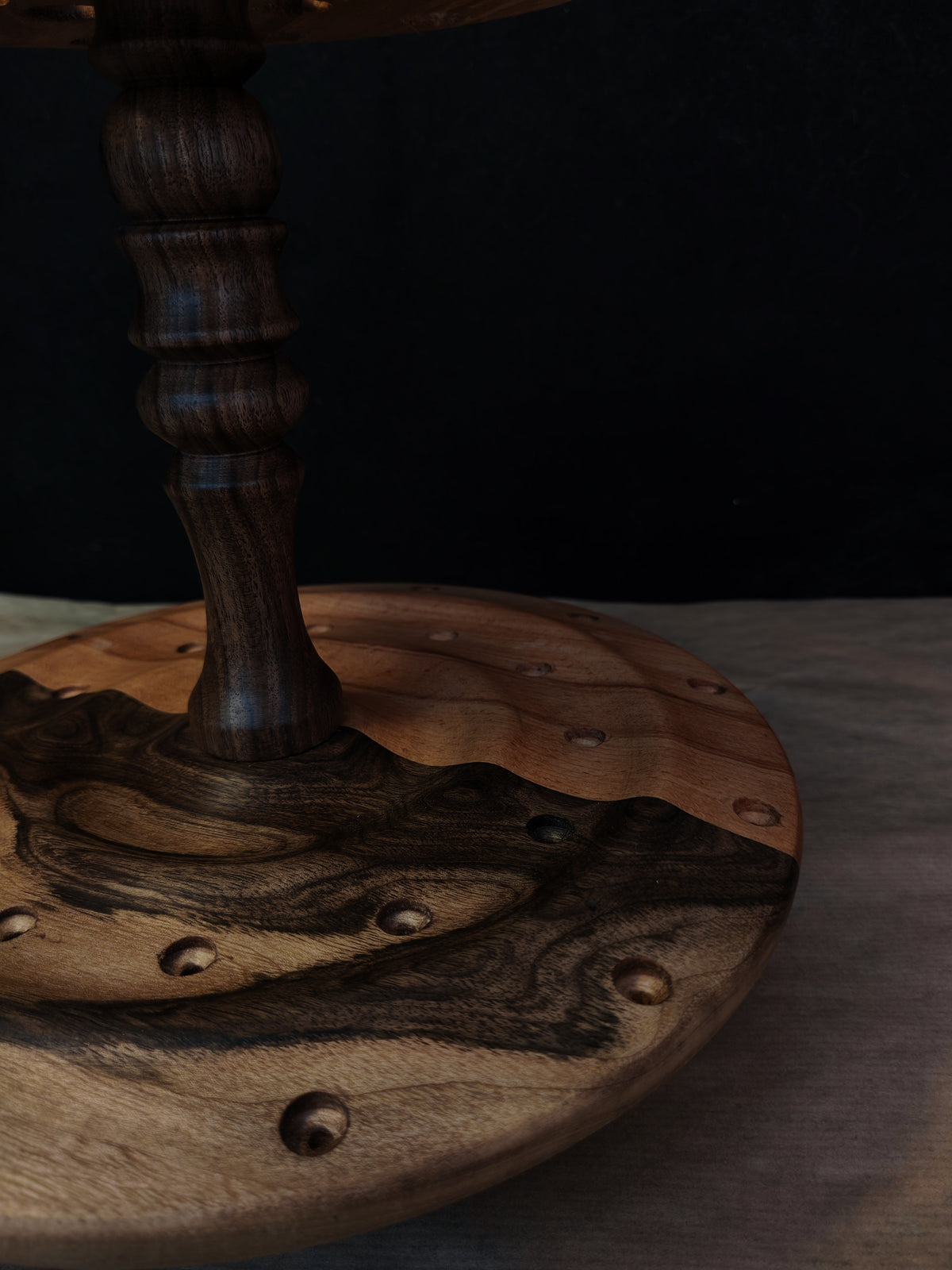 Multi-Wood Rotating Spindle Stand for 24 Spindles
