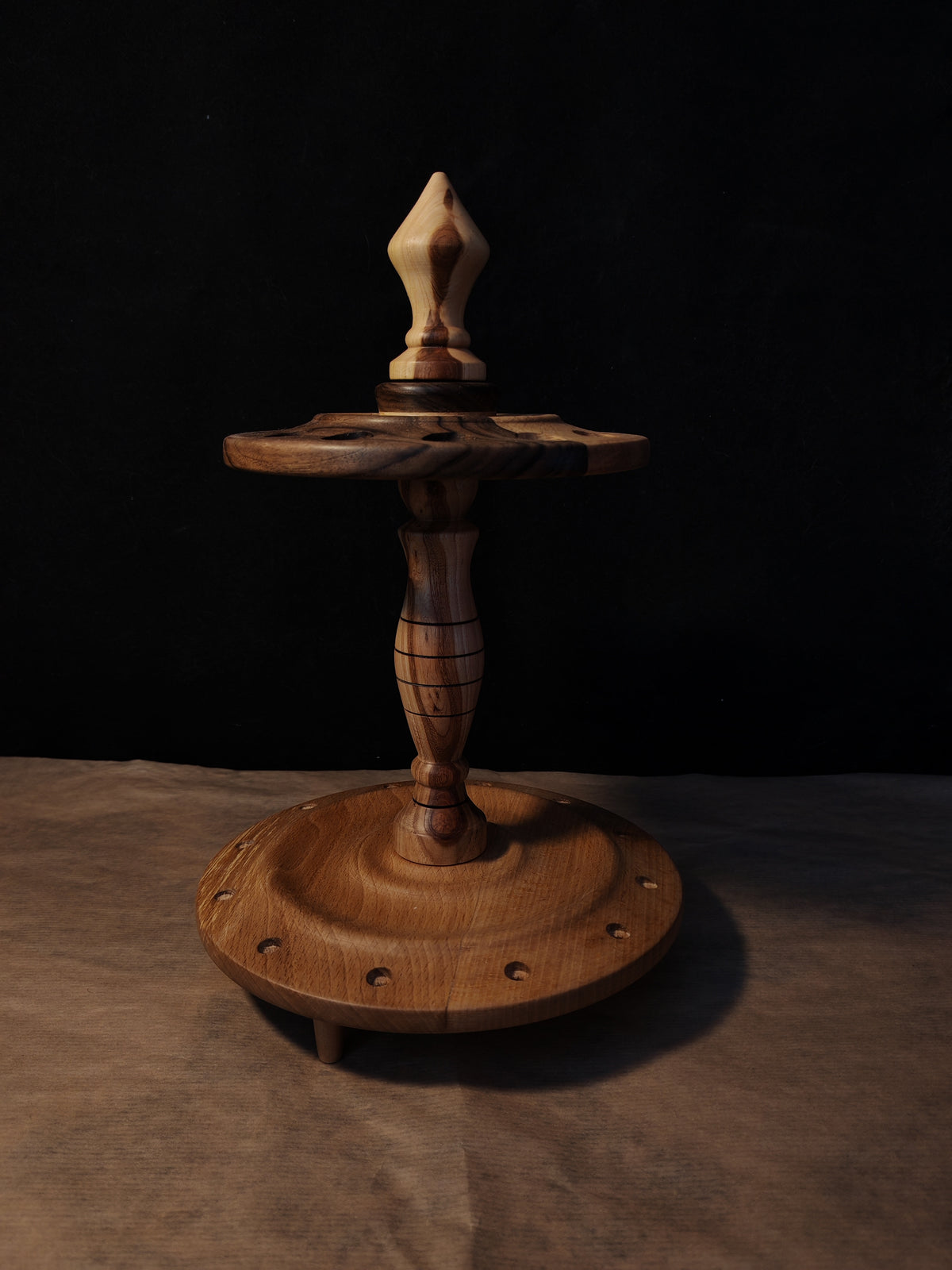 Multi-Wood Spindle Stand for 12 Spindles