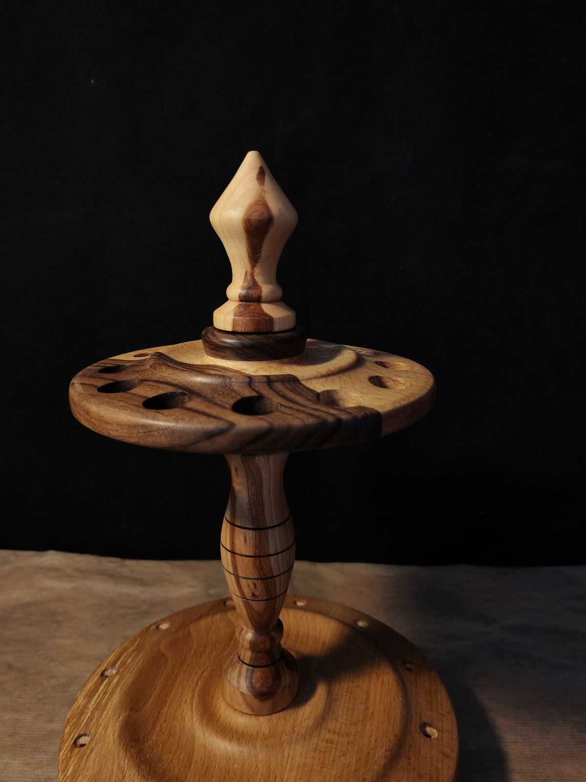 Multi-Wood Spindle Stand for 12 Spindles