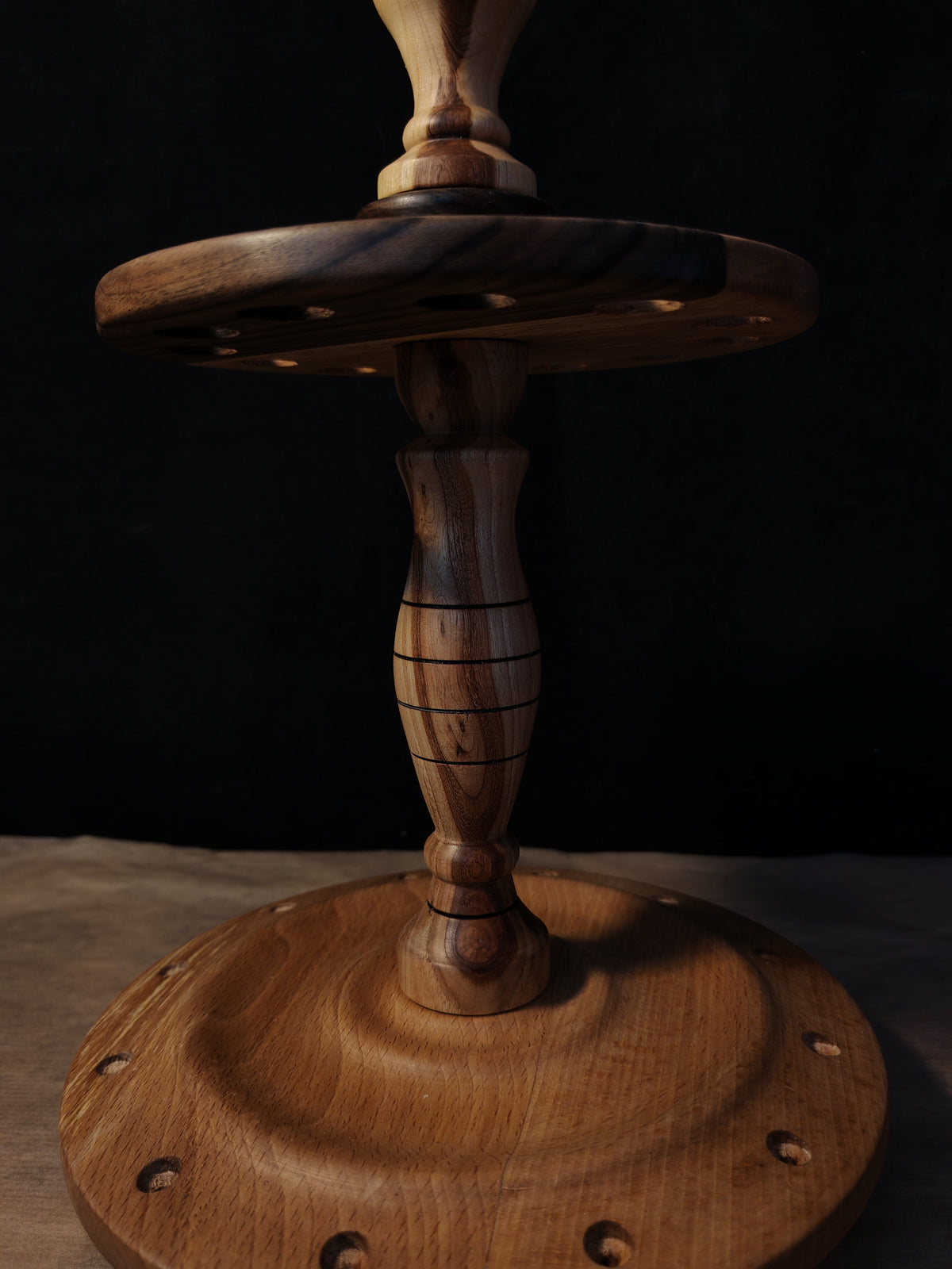 Multi-Wood Spindle Stand for 12 Spindles