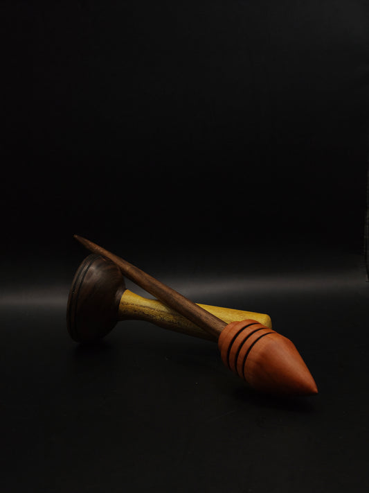 Walnut Support Spindle with Myrobalan Plum Whorl – 38g / 1.34 oz