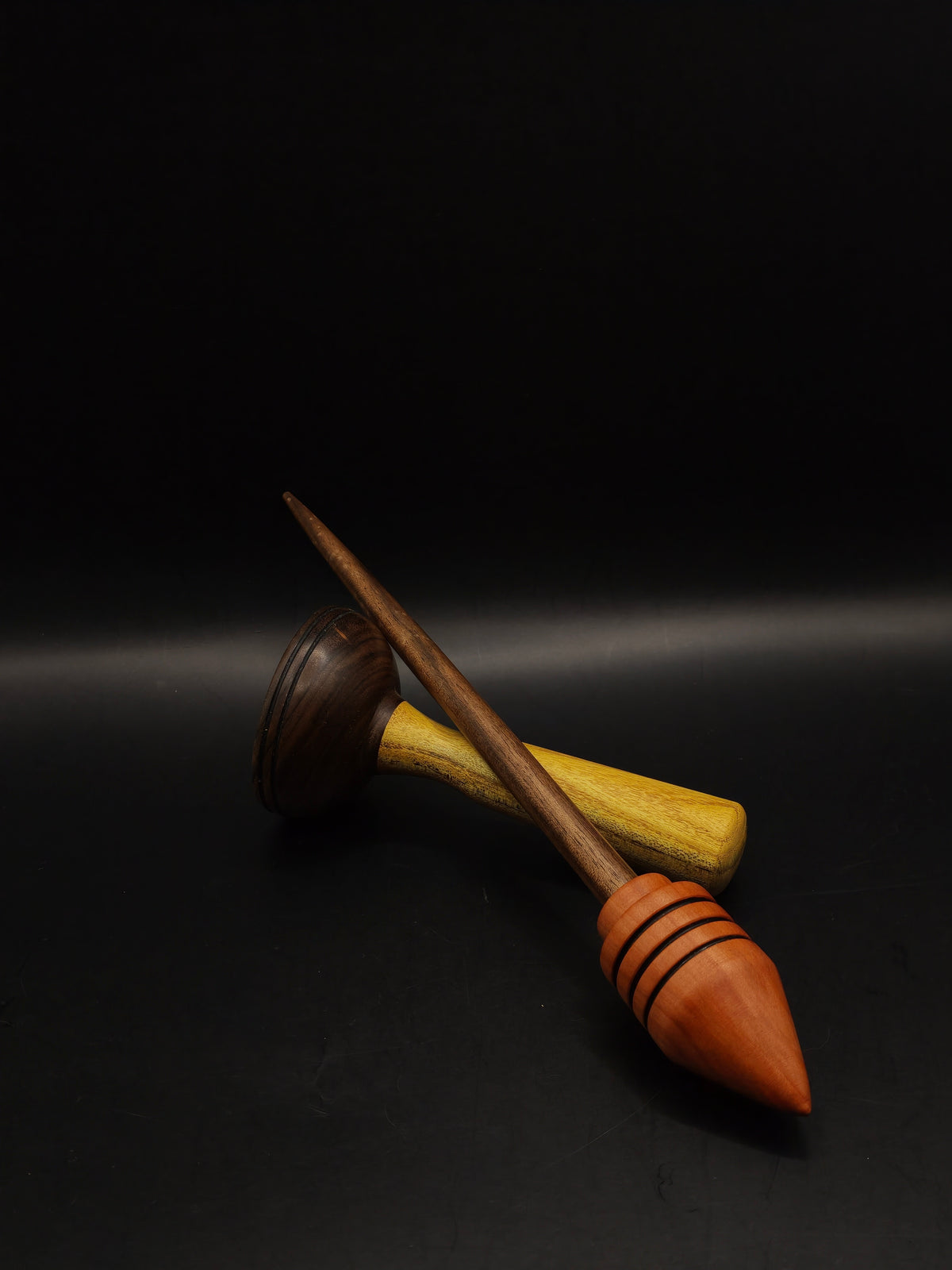 Walnut Support Spindle with Myrobalan Plum Whorl – 38g / 1.34 oz